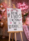Buy Me a Shot I'm Tying the Knot Hen Party Welcome Sign Editable Template (Digital Download Only)