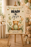 Ready to Pop Baby Shower Welcome Sign Editable Template (Digital Download Only)