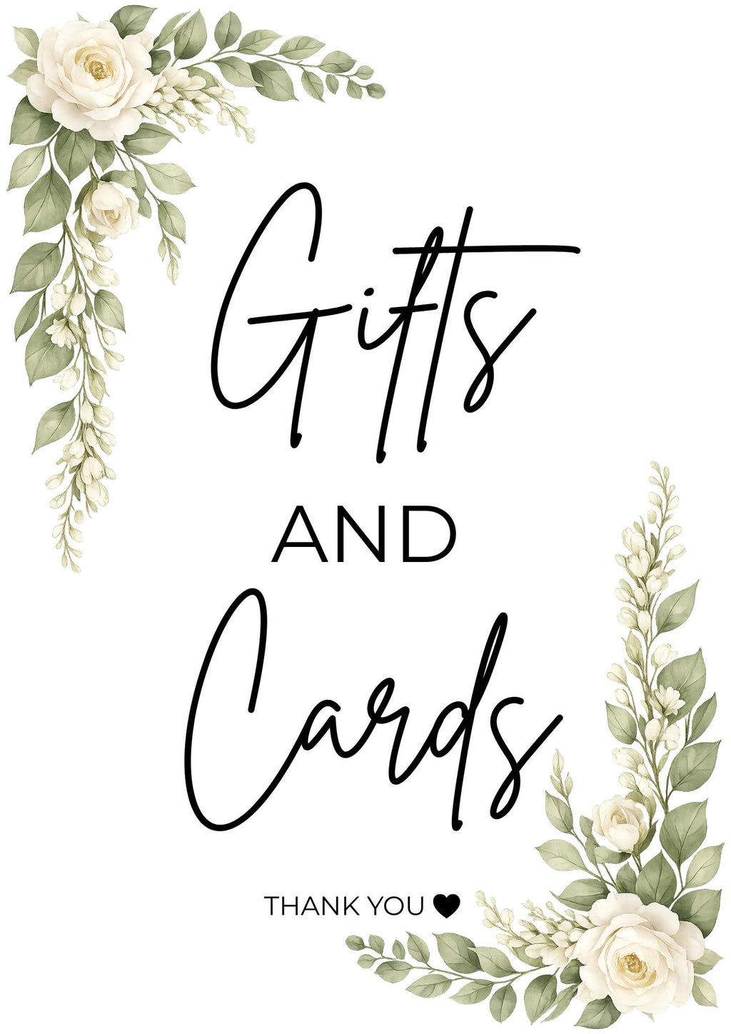 Gifts and Cards Sign | Editable Template | Digital Download Only
